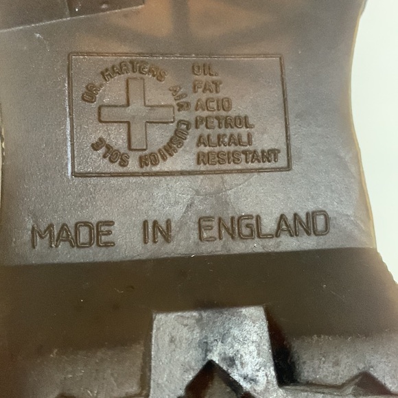 Vtg 90s Dr. Martens 1460 Corduroy Boots, Made in England, 8 Eye PUNK GOTHIC 7 - Picture 8 of 8